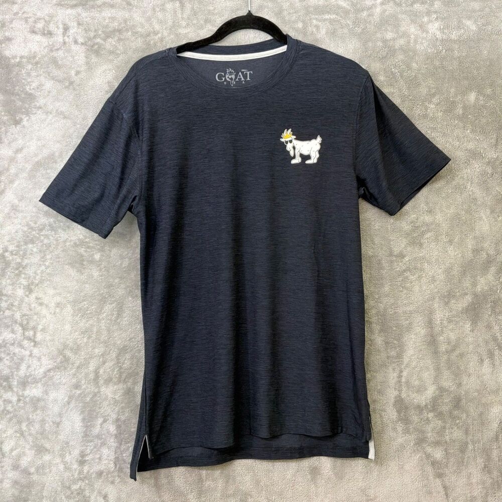 Goat USA T-Shirt men’s Small Front and Back Graphic Print Blue